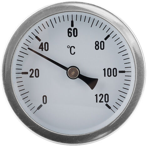 Tuyau d'eau chaude 120 Thermomètre Bimétal En acier inoxydable