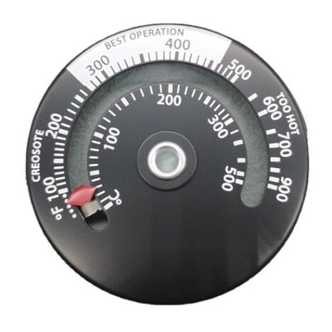 Thermomètre à poêle magnétique - 0 - 500°C / 32 - 932°F