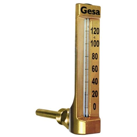 Thermomètre type 32 equerre - vertical - 63 mm - DISTRILABO