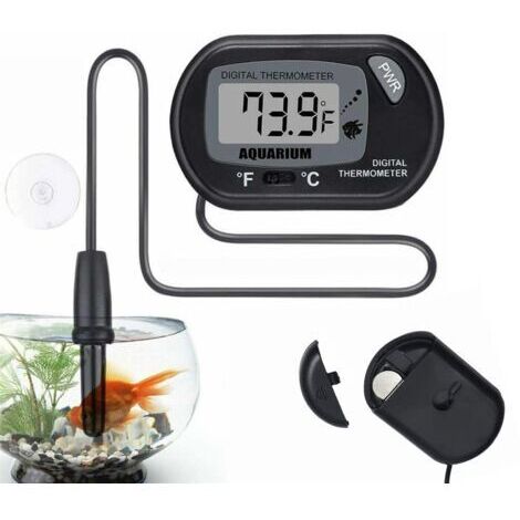 Thermomètres Aquarium LCD, Thermomètre Digital Ventouse,Thermometre Fish Tank Numérique Aquarium, Thermomètre avec Sonde