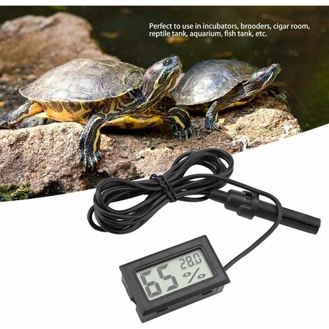Thermomètres Thermomètre hygromètre Aquarium, Thermometre Aquarium Mini Thermomètre hygromètre Poster pour Aquarium Aquarium Tortue Decoration Aquarium cachette Decoration Aquarium