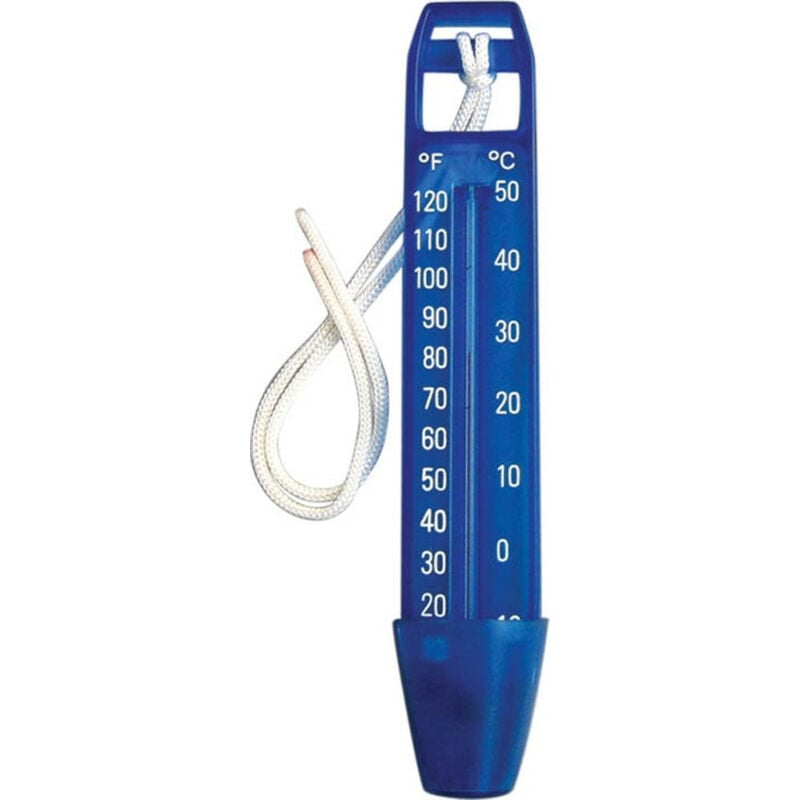 Jardiboutique - Thermomètre 17 cm piscine, avec cordon couleur bleu Bleu