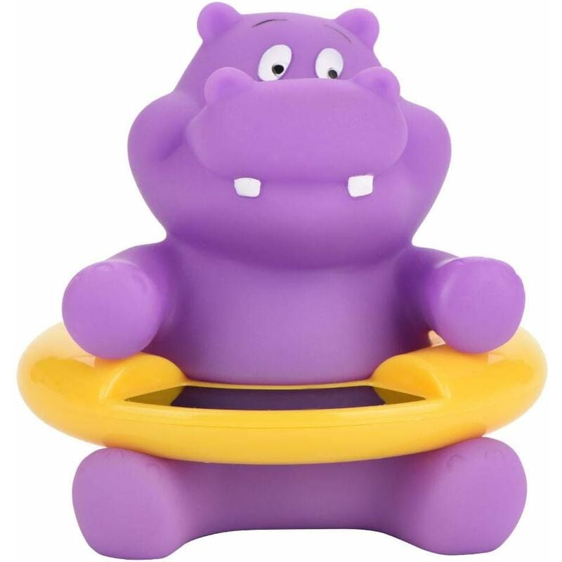 Thermomètre de Bain Bébé 6 styles, Affichage de la Température Flottant Mignon Animal, Jouet de Bain(Hippopotame Pourpre)