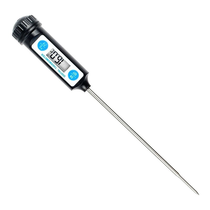 Ensoleille - Thermomètre de Cuisson,Thermomètres de Cuisine Thermomètre Numérique Digital avec Sonde Longue et lcd Ecran pour Nouriture, Viande,