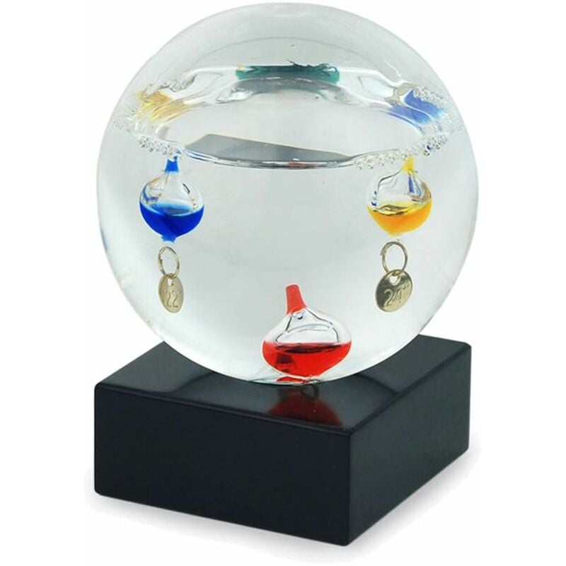 Thermomètre de galilée sur socle pour l'intérieur