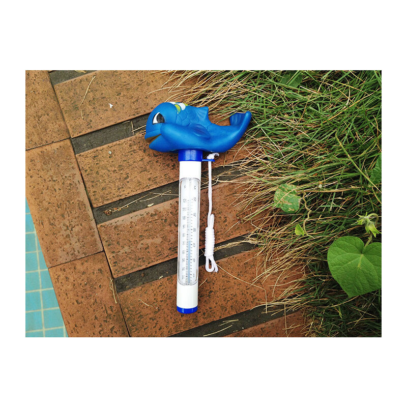 Thermomètre de piscine flottant, thermomètre de température de l'eau avec cordon et petit déjeuner Spa Aquarium Jacuzzi Bassin à poissons (petite