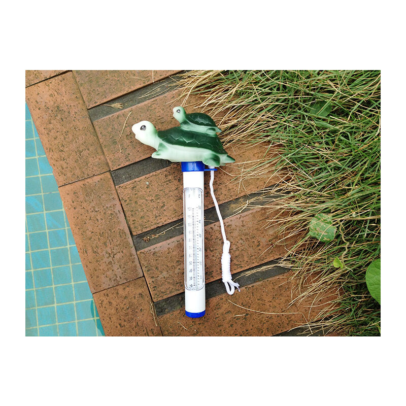 Thermomètre de piscine flottant, thermomètre de température de l'eau avec cordon et petit-déjeuner Spa Aquarium Jacuzzi Bassin à poissons (petite