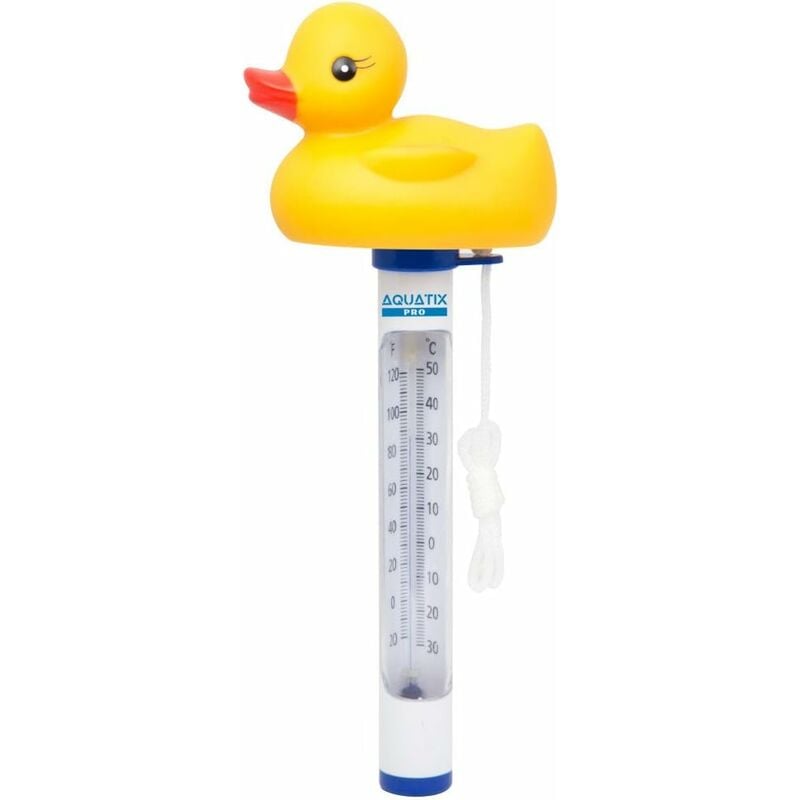 Qiedie - Thermomètre de piscine flottante par thermomètre de température d'eau de canard de haute qualité avec des cordes, résistant à l'écrasement,