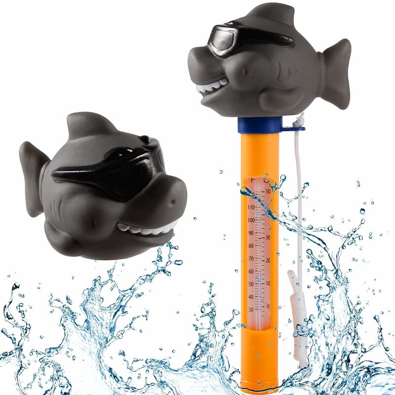 Gotrays - Thermomètre de piscine, thermomètre de piscine avec corde Cartoon thermomètre d'eau pour piscine extérieure / intérieure, baignoire,