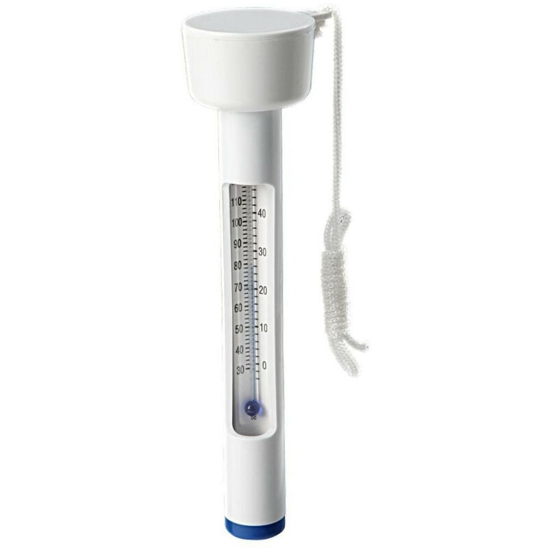 Jardiboutique - Thermomètre Flottant Blanc pour Piscine 19 cm Blanc