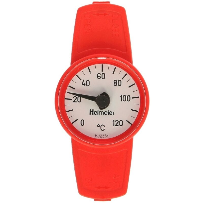 Thermomètre pour vanne à boisseau sphérique Globo - rouge pour assemblage sur DN10-32