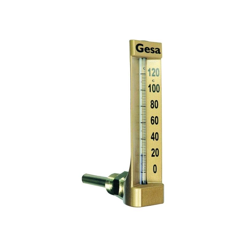 Distrilabo - Thermomètre type 34 equerre 0/120°C - 63 mm
