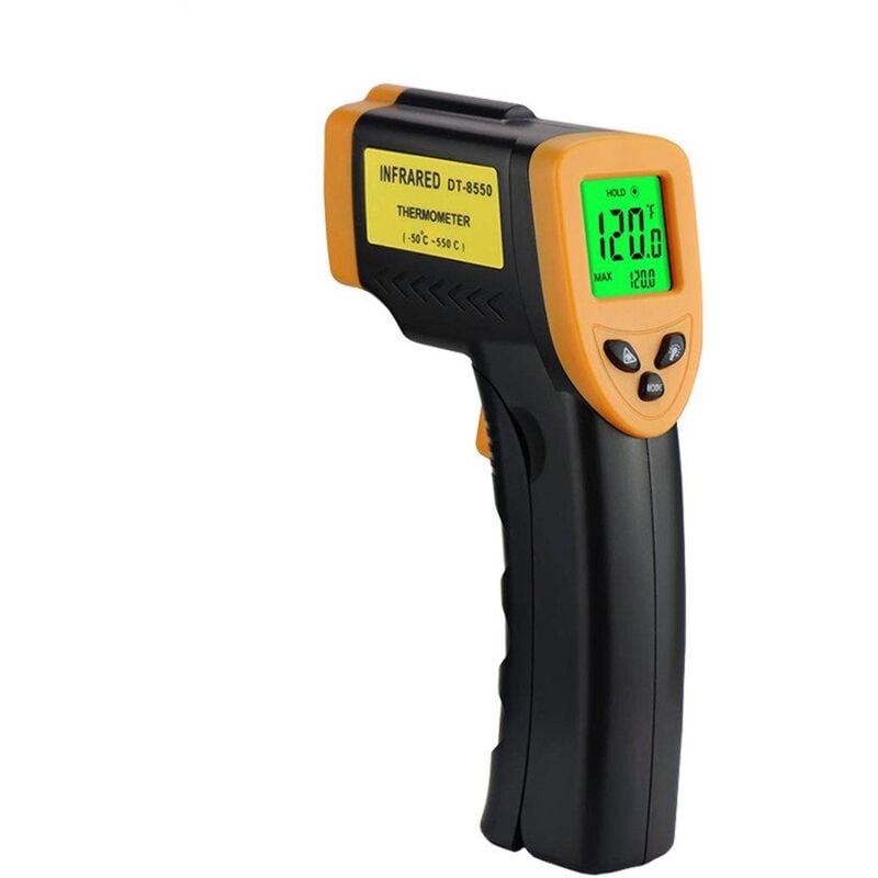 Thermomètre infrarouge Idéal pour pizza et autres activités culinaires Précis et facile à utiliser Compact et portable Noir et argent trendyflair