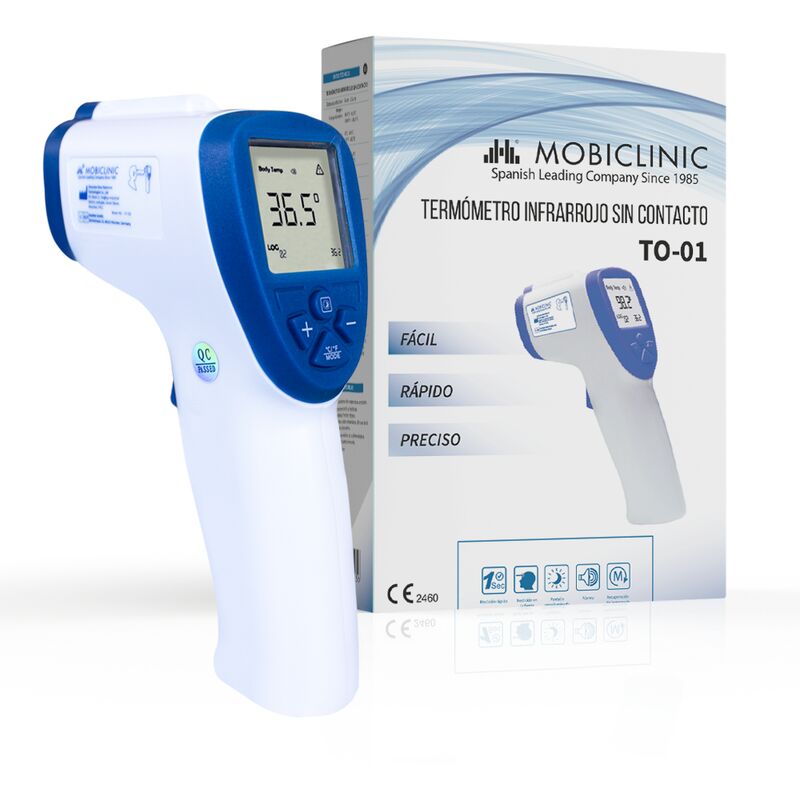 Mobiclinic - ThermomÌtre infrarouge Sans contact Bleu TO-01