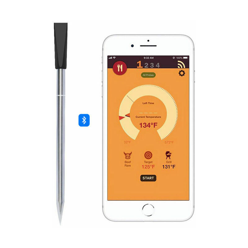 Thermomètre intelligent Thermomètre pour four à barbecue extérieur APP Bluetooth Chargement USB