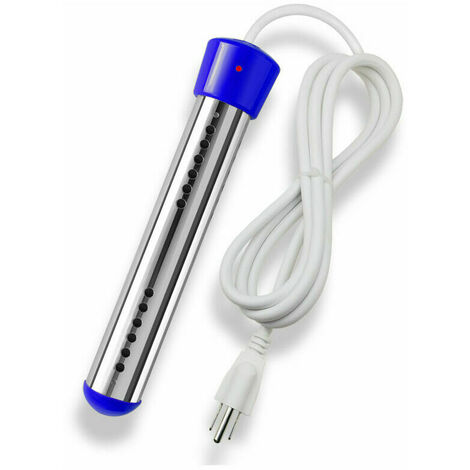 Thermoplongeur de Voyage,Chauffe-piscine électrique à immersion avec protection en acier inoxydable pour piscines creusées, bleu, une pièce