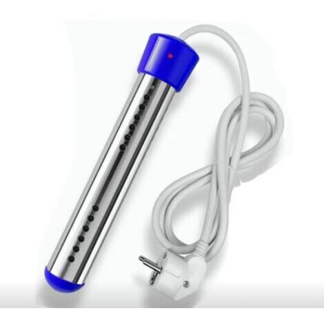 Thermoplongeur électrique 2000W – Acier inoxydable – Pour baignoires et piscines – Dimensions 26 x 5 cm – Couleur bleu
