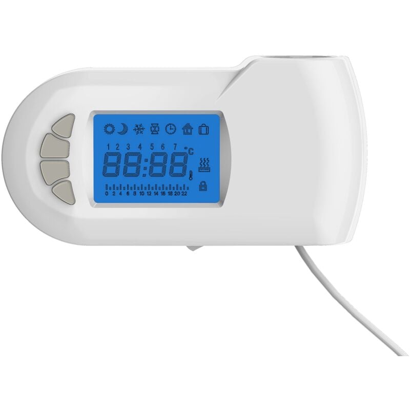 Bernstein - Thermoplongeur pour radiateur sèche-serviettes E700W - avec thermostat numérique blanc - deux puissances disponibles 300 watts