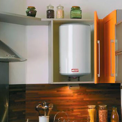 Thermor – Chauffe-eau à accumulation 50L – Blindé – H 918mm x Ø 338mm – Classe C – Installation sur évier étroit – Anode magnésium
