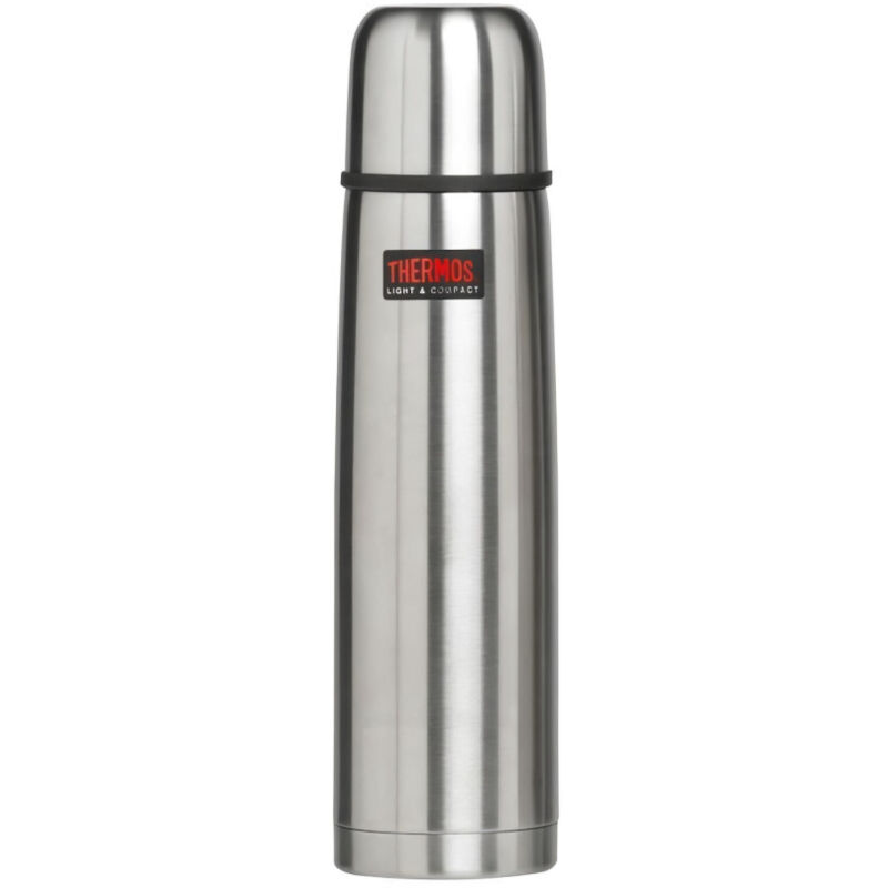 Mountain Thermoskanne mit Druckknopfverschluss 1 l, silber