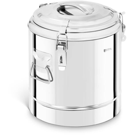 Thermos de restauration pour le transport des aliments, en acier, 12 L