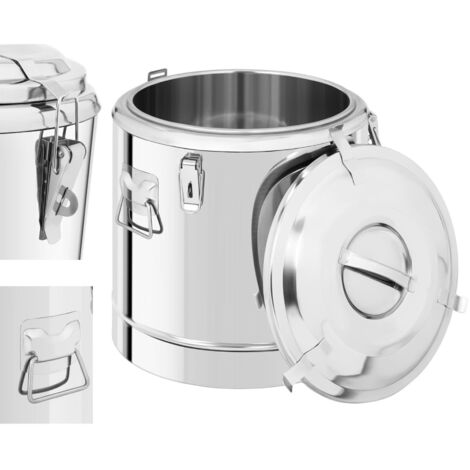 Thermos de restauration pour le transport des aliments, en acier, 35 L