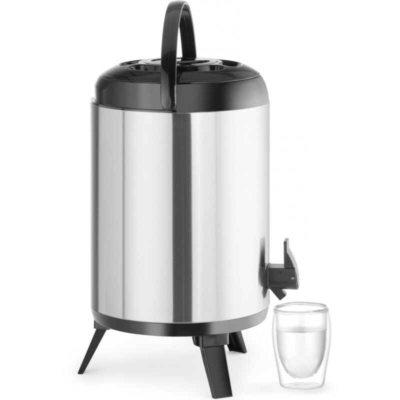 Thermos de restauration, récipient thermique avec robinet pour eau chaude et froide, 10 l