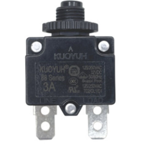 KUOYUH Thermoschalter Leistungsschalter Reset Schalter Überlastschutz für Stromerzeuger uvm... 88 Series 3A