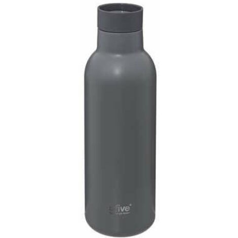 Thermosflasche Iso grau 0,45L 360° Verschluss Stahl