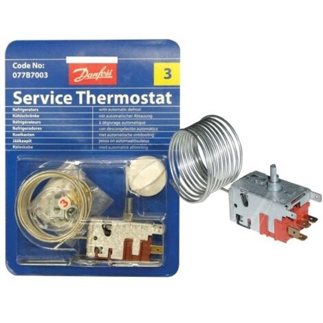 Thermostat 077B7003 pour Réfrigérateur, Congélateur Multi-marques 077B7003
