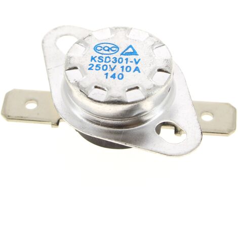 Thermostat 140° pour Seche-linge Thomson, Seche-linge Brandt, Lave-linge Vedette, Seche-linge Vedette, Seche-linge Fagor