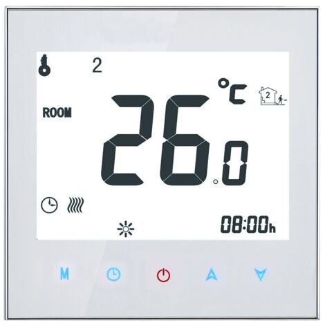 Thermostat, 16A 95-240V Hebdomadaire Programmable Thermostat De Chauffage, Tactile Écran Affichage LCD Écran, Température Contrôleur de La Chambre