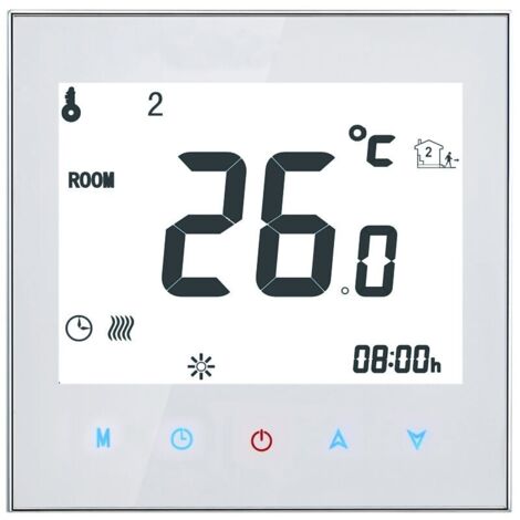 Thermostat, 16A 95-240V Hebdomadaire Programmable Thermostat De Chauffage, Tactile Écran Affichage LCD Écran, Température Contrôleur de La Chambre