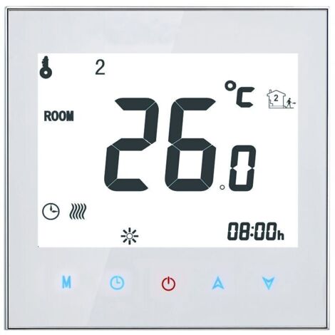 Thermostat, 16A 95-240V Hebdomadaire Programmable Thermostat De Chauffage, Tactile Écran Affichage LCD Écran, Température Contrôleur de La Chambre
