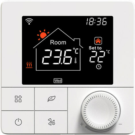 Thermostat 3A de chauffage par le sol à eau WIFI avec application et commande vocale Thermostat programmable Intelligent à écran LCD de 2,8 pouces