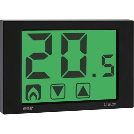 Thermostat à écran Tactile avec Affichage LCD pour Chaudière Alimentation 230V Noir Vemer VE435400 Thalos