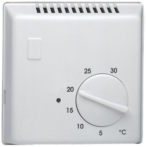 Thermostat ambiance bi-métal chauffage eau chaude contact inverseur voyant entrée 230V HAGER 25614