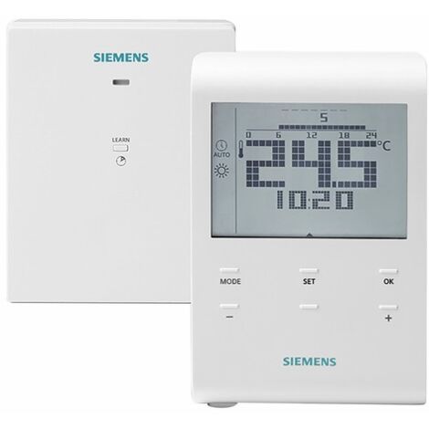 Thermostat ambiance radio à piles 2x1,5V AAA - SIEMENS : RDE100.1RFS
