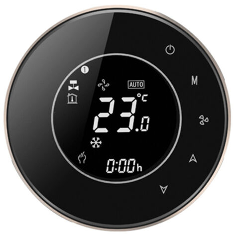 Thermostat BAC-6000ELZB pour climatisation centrale, température constante intelligente, écran LCD 5-95 °C, télécommande sans fil, unité de ventilation-convecteur, panneau de commande domotique
