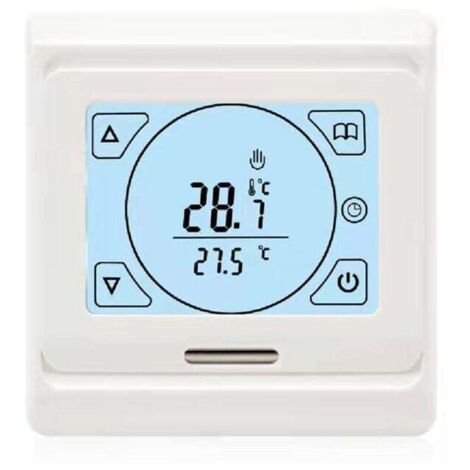 Thermostat Chauffage au Sol Electrique Programmable 16A avec Sonde, Numérique Thermostat d'ambiance Plancher Chauffant Régulateur Écran tactile LCD(994.3cm)