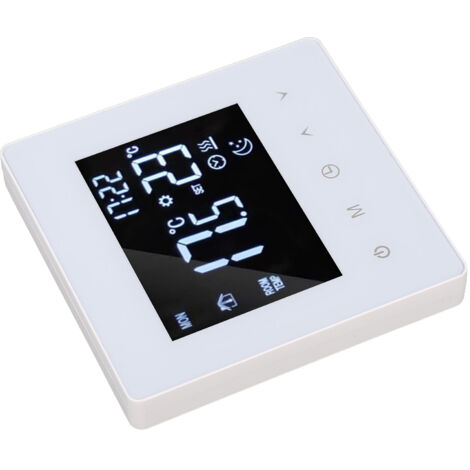 Thermostat Connecté Blanc 16A Écran LCD Tactile Régulateur de Température AC90-240V Modèle Standard