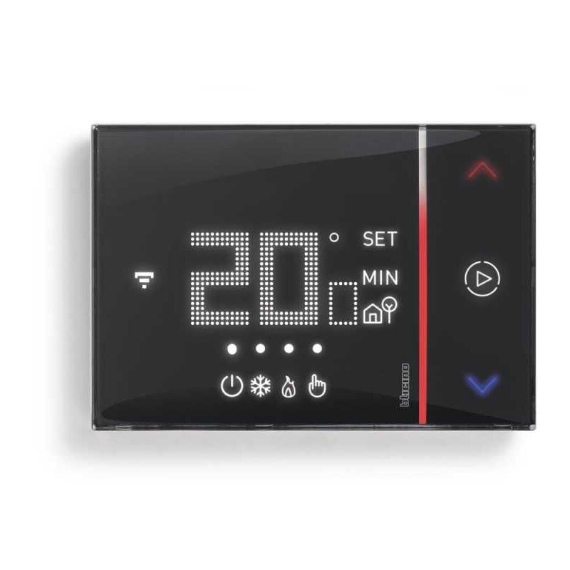 Thermostat connecté Wi-Fi intégré Noir Smarther2 Bticino XG8002