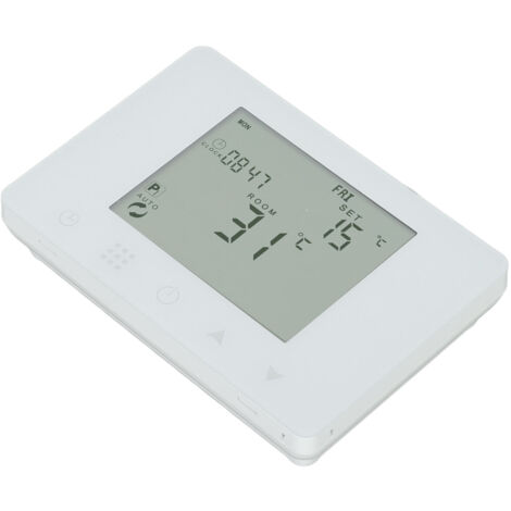 Thermostat connecté programmable sans fil avec écran LCD et commande à distance RF