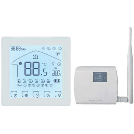 Thermostat connecté Wi-Fi RF sans fil – Compatible chaudière & PAC – Alexa Google – Programmable – KONEX 247