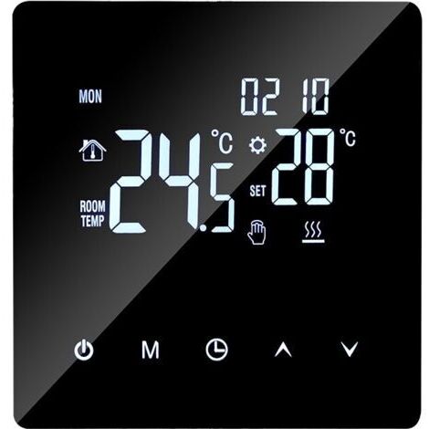 – Thermostat connecté WiFi pour chaudière à gaz – Programmable avec interface tactile – Charge maximale 3A – Tension 90V-240V CA