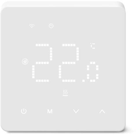 Thermostat Connecté WiFi Thermostat Chaudiere Gaz Intelligent Thermostats d'ambiance programmable Compatible avec Tuya APP Alexa et Google Assistant,3A