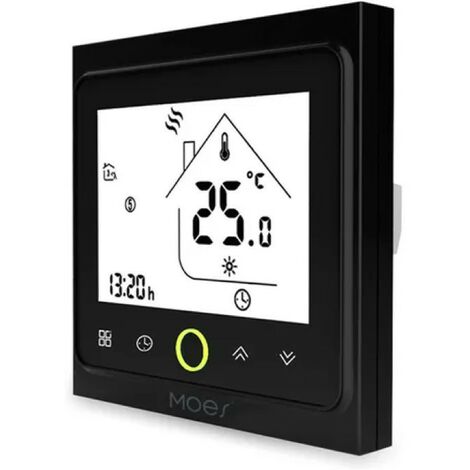 Thermostat connecté Zigbee pour plancher chauffant 16A noir - MOES