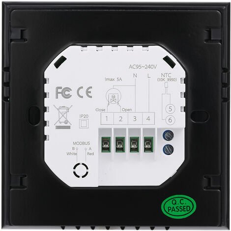Thermostat Contrôleur de température intelligent LCD Plage d'utilisation AC 95-240V , 5A Black Boiler Heating