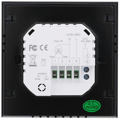 Thermostat Contrôleur de température intelligent LCD Plage d'utilisation AC 95-240V , 5A Black Boiler Heating A3X8SEDSKEKW