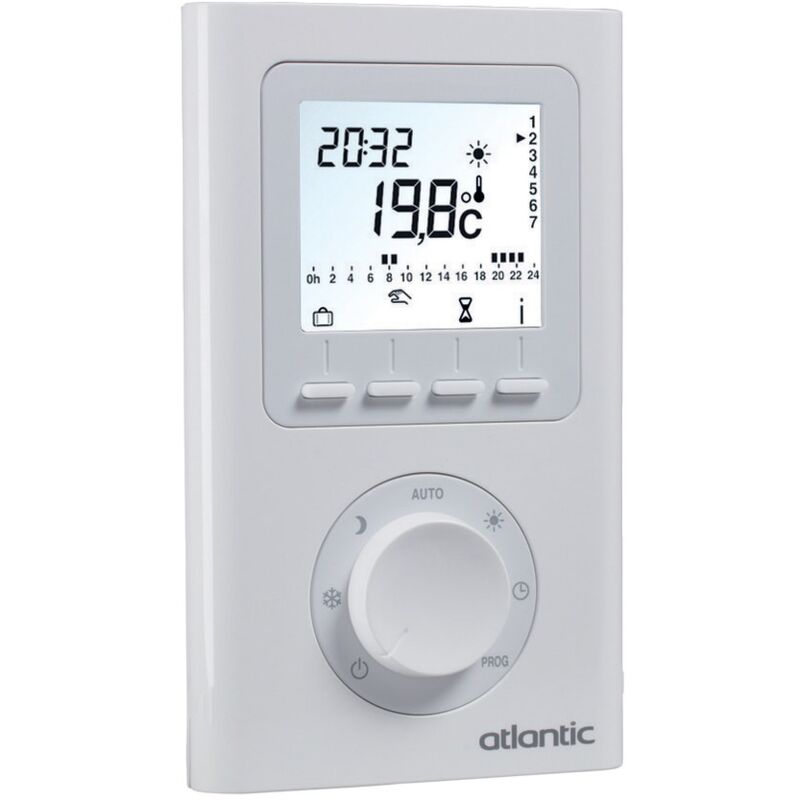Atlantic - Thermostat d'ambiance électronique programmable filaire